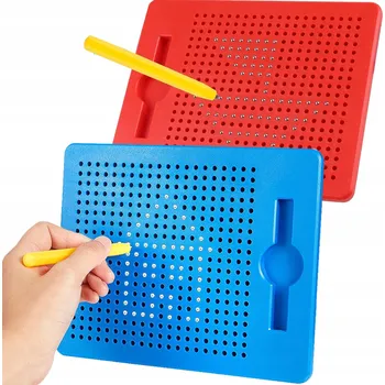 Magnetická kreslící tabulka 2 ks MAGNETICKÁ TABULKA S KULIČKAMI MAGNETICKÝ MAGPAD + PERO S MAGNETEM