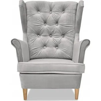 Křeslo Křeslo ušák Family Meble stříbrné