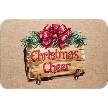 Vánoční lněná rohožka s motivem Christmas cheer