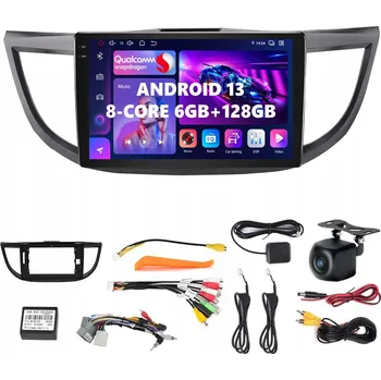 Mobilní telefon ANDROID 13 RÁDIO pro HONDA CRV IV 2012-2018 s CARPLAY a ANDROID AUTO, SIM, 6GB/128GB