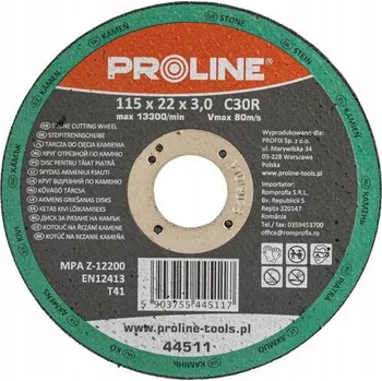Řezný kotouč PROLINE KOTOUČ NA ŘEZÁNÍ KAMENE ROZMĚR 125x3.0mm 44512