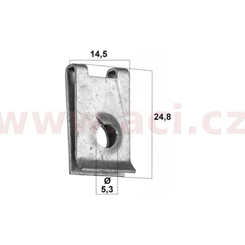 Autodíl kovová spona pro přední nárazník (sada 5 ks)