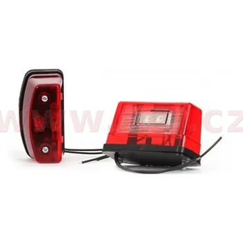 zadní poziční světlo s osvětlením SPZ LED červené velké WAS 247 (12-24V) ORIGINÁL