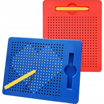 Magnetická kreslící tabulka 2 ks Magnetická tabulka 380 kuliček + pero s magnetem Puzzle