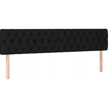 Klasické čelo postele s nastavitelnou výškou, černé, 200x7x78/88 cm