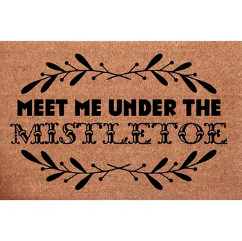 Rohožka Vánoční kokosová rohožka ke dveřím Meet me under the Mistletoe