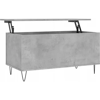 Konferenční stolek Konferenční stolek se zvedací deskou, šedý betonu, 90x44,5x45 cm