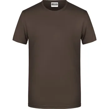 pracovní tričko James & Nicholson Pánské tričko z bio bavlny - 3XL brown