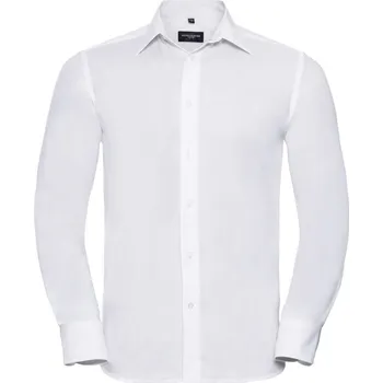 Pánská košile Russell Collection Košile Oxford s dlouhým rukávem - XXL white