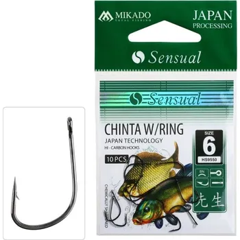 Rybářský háček 10ks - Háček Mikado Sensual Chinta With Ring Velikost 10