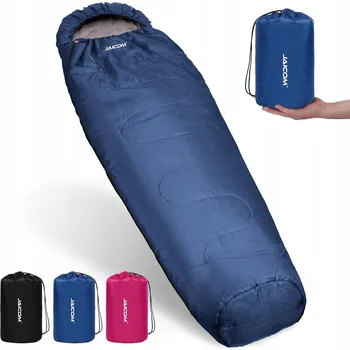 Spacák SPACÍ PYTEL MUMIE 210 cm x 75 cm ULTRALEHKÝ PEŘOVÝ SPACÁK MODRÝ