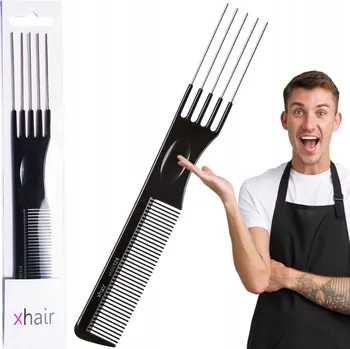 Kadeřnický hřeben na česání, modelování, stříhání a ošetření vlasů xhair černý