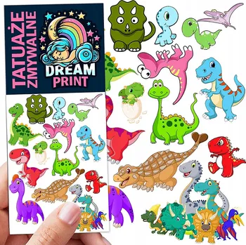 Odstranitelné tetování Smyvatelné tetování pro děti - Dinosauři