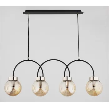 Stropní svítidlo DARSO 4xE14 černo-zlaté Koule Jantarové Alfa 63294