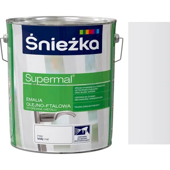 barva na zeď Olejovo-ftalová emailová barva Śnieżka 10 l bílá matná