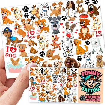 Odstranitelné tetování Tetování PSI ZÁBAVNÉ TETOVÁNÍ 1 ks