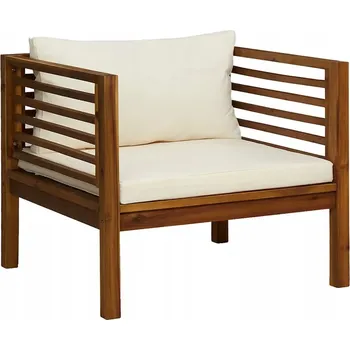 Zahradní židle z masivního akáciového dřeva, polštáře