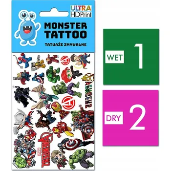 Odstranitelné tetování Smyvatelné tetovačky pro děti Avengers - dočasné tetování