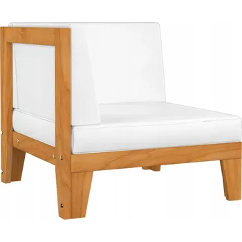 Zahradní pohovka Rohová zahradní pohovka z masivního akáciového dřeva, krémové Polštáře