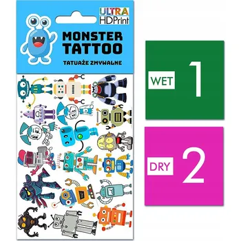 Odstranitelné tetování Smyvatelné tetování pro děti - ROBOTI