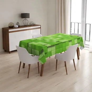ubrus Sablio Ubrus Green Blocks 3D Varianta: 90x90 cm
