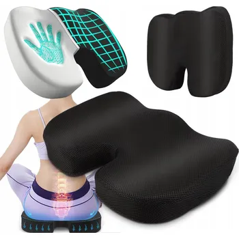 Polštář ORTOPEDICKÝ POLŠTÁŘ NA SEDADLO DO AUTA, KANCELÁŘSKÁ PODLOŽKA NA ŽIDLI, SEDÁK NA KŘESLO