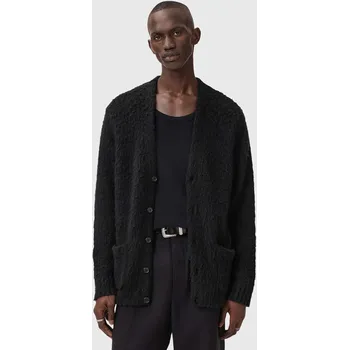 Dámský svetr Kardigan s příměsí vlny AllSaints M026KD černá 99X, vel. XL