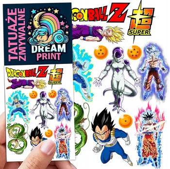 Tetování Smyvatelné tetovačky pro děti Dragon Ball