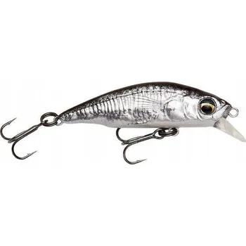 Umělá nástraha WOBLER 3D STICKLEBAIT TWITCH 4,5 CM 4 G POTÁPIVÝ ČERNÁ STŘÍBRNÁ 1 Ks