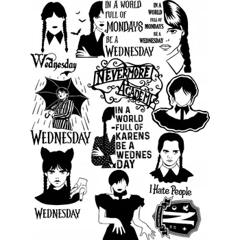 Odstranitelné tetování Smyvatelné tetování pro děti - Wednesday