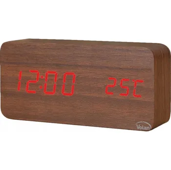 Hodiny Budík Volan hnědý 14,8 cm