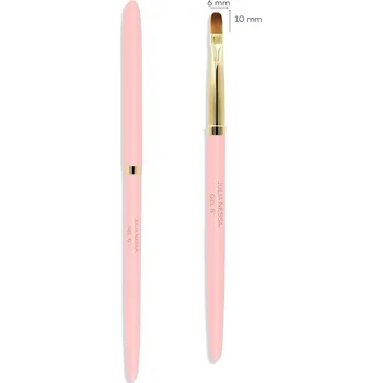 Kosmetický štětec JULIA NESSA Štětec na gel 6mm - Růžový, uzavíratelný