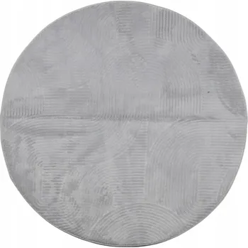 Koberec Protiskluzový koberec IZA 3D Koberec šedý Ø100 cm, Výška Vlasu 8 mm