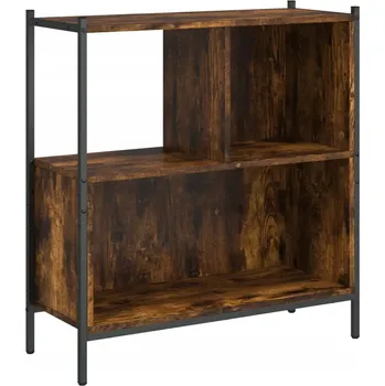 Knihovna Regál na knihy s policemi z dřevotřísky, kouřový dub, 72x28x77,5 cm