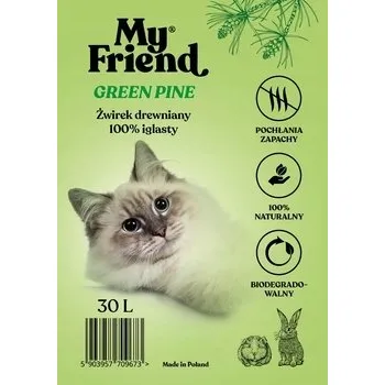 My Friend Green Pine dřevěný stelivo pro kočky a malé savce 30 l pelety