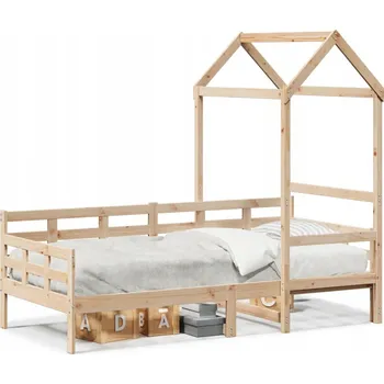 Zahradní lehátko Dřevěné lehátko se stříškou 203,5 x 88 x 69,5 cm, borovice, neošetřené