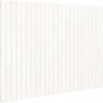 Klasické dřevěné čelo postele, borovice, bílá, 159,5x3x110 cm
