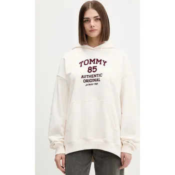 Dámská mikina Bavlněná mikina Tommy Jeans DW0DW22603 béžová 01B, vel. XS