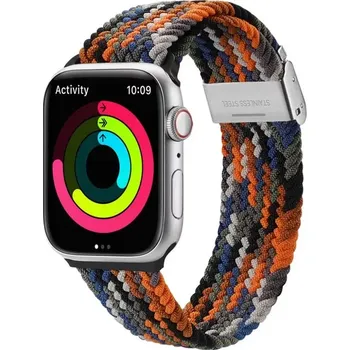 Řemínek na hodinky DUX DUCIS řemínek MIXTURE II strečový pletený pro Apple Watch 42 / 44 / 45 mm camo