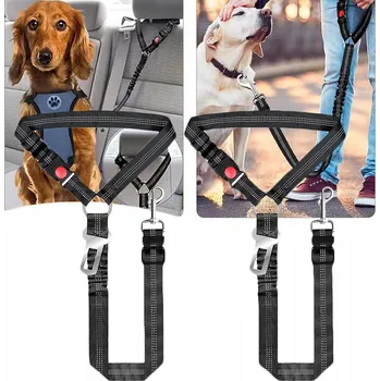 Vodítko pro psa VODÍTKO DO AUTA PRO PSA BEZPEČNOSTNÍ PÁS DO AUTA SILNÉ POHODLNÉ