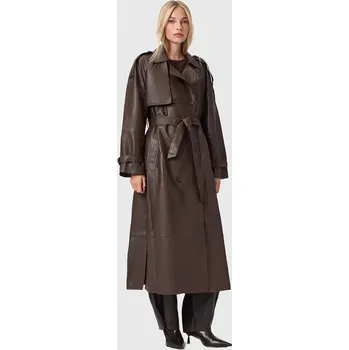 Dámský kabát Kožený kabát AllSaints REED W004LD hnědá 89X, vel. S