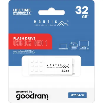 USB flash disk USB flash disk Montis MT184-32 32 GB USB 3.2 bílý