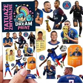 Odstranitelné tetování Smyvatelné tetování pro děti - Kylian Mbappé