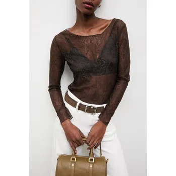 Dámské oblečení Halenka Answear.LAB 93711.iok hnědá 88X, vel. S