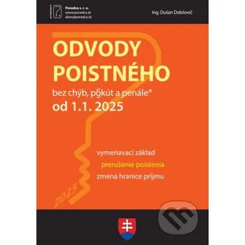 Kniha Odvody poistného od 1. 1. 2025 - Dušan Dobšovič Poradca s.r.o.