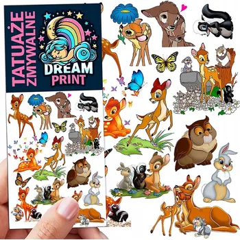 Odstranitelné tetování DOČASNÉ OMYVATELNÉ TETOVÁNÍ PRO DĚTI - BAMBI