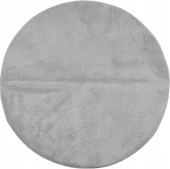Koberec IZA 3D geometrický Polyester šedý Koberec Ø120 cm, Výška Vlasu 8 mm
