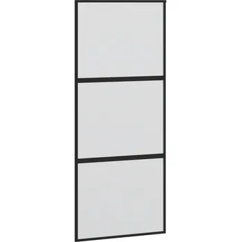 Interiérové dveře Posuvné dveře z tvrzeného matného skla a hliníkovým rámem, 90x205 cm