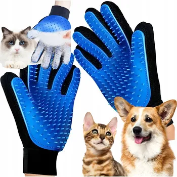 Kartáč pro zvířata KARTÁČ PRO PSA KOČKU NA SRST HŘEBEN RUKAVICE PRO PÉČI ČESÁNÍ