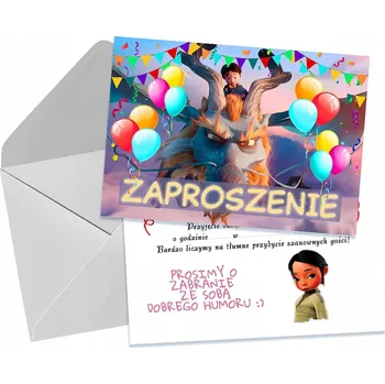 Pozvánka POZVÁNKY PRO DĚTI DĚTSKÉ NAROZENINOVÉ DRAČÍ HLÍDKA + OBÁLKA